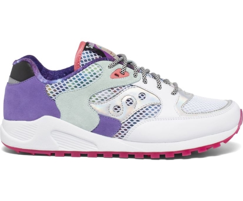 Tenis Saucony Luna Jazz 4000 Unisexo Zapatos Originales Blancas / Multi México MX-471-WE